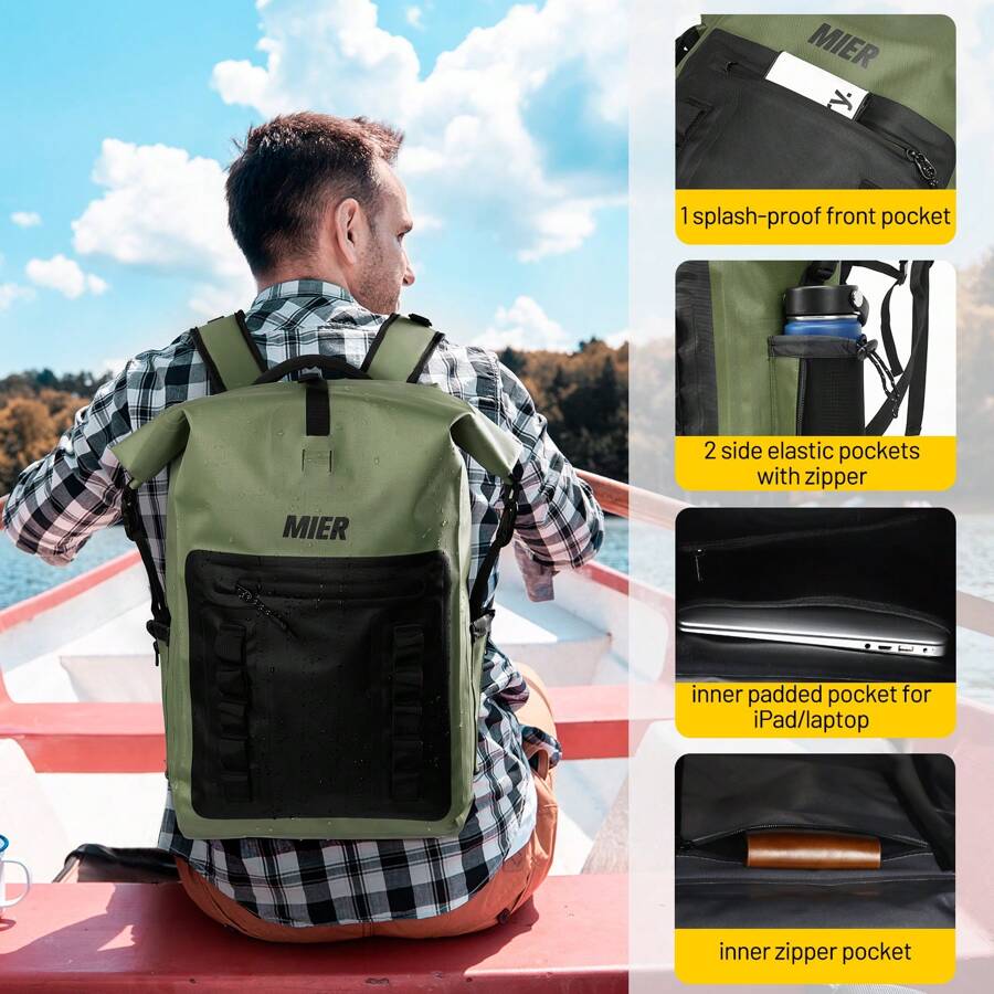 MIER Dry Bag Waterproof Backpack 30L Dry Sack Heavy Duty RollTop
