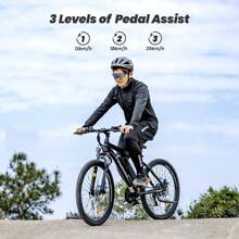 Touroll U1 E-Bikes, 26"/29" E-Bike Men Women With Removable 36 V 13 Ah Battery, 250 W Motor Mountain Bike, Electric Mountain Bike With Shimano 21 Speed, Endurance Electric Bike 55-100 KM, CST - 黑色 - 查看 8