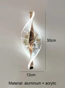 金色/黑色，帶有雲朵/雪花裝飾的亞克力壁燈，適用於臥室，客廳，餐廳家居裝飾燈具 - 均碼 - 查看 13