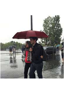 12 Ribs Folding Umbrella Windproof Compact Travel,Auto Open/Close Large Rain Umbrellas W/Polyester Coating, Ergonomic Handle FREE  For Mens Women - 藍色 - 查看 8