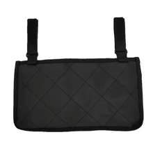 Bolsa lateral para braço de cadeira de rodas, Bolsa de armazenamento de bolso multifuncional com faixa refletiva para cadeira de rodas