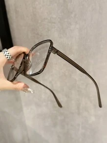 1 pièce/3 pièces Lunettes claires de style classe, esthétique, moderne et simple pour femmes. Style technologique et décontracté pour le bureau, la lecture et la vie quotidienne. Accessoires de lunettes pour femmes.