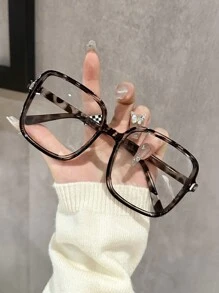 1 pièce/3 pièces Lunettes claires de style classe, esthétique, moderne et simple pour femmes. Style technologique et décontracté pour le bureau, la lecture et la vie quotidienne. Accessoires de lunettes pour femmes.