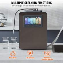 Alkaline Water Ionizer Machine, PH 2.5-11.2 Alkaline Acidic Hydrogen Water Purifier, 6 Water Settings Home Filtration System, Up To -850mV ORP, 10000L Per Filter, UV Function, Water Heating - View 4