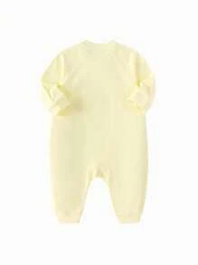 Balabala 男婴服装 婴儿连体衣 睡衣 新生儿尿布套 爬行服 2024 年新品 - 黃色 - 查看 5
