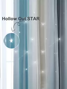 Curtains - Blue(1pcs) - View 5