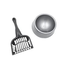 Arenero Grande Para Gato Con Extensión + Palita Y Tazón - Plateado - Ver 3