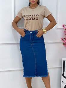 LONG SKIRT - Rửa trung bình - Xem 2