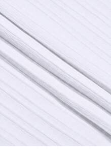 男士長袖格子紋休閒鈕扣襯衫，不需熨燙，適合海灘穿著 - 白色 - 查看 5