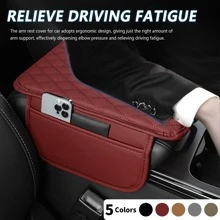 Car Center Console Cover,Microfiber Leather Car Armrest Cover Cushion With 2 Storage Bags,Universal Car Armrest Storage Box Car Interior Accessories For Most Vehicles - Multicolor - View 11