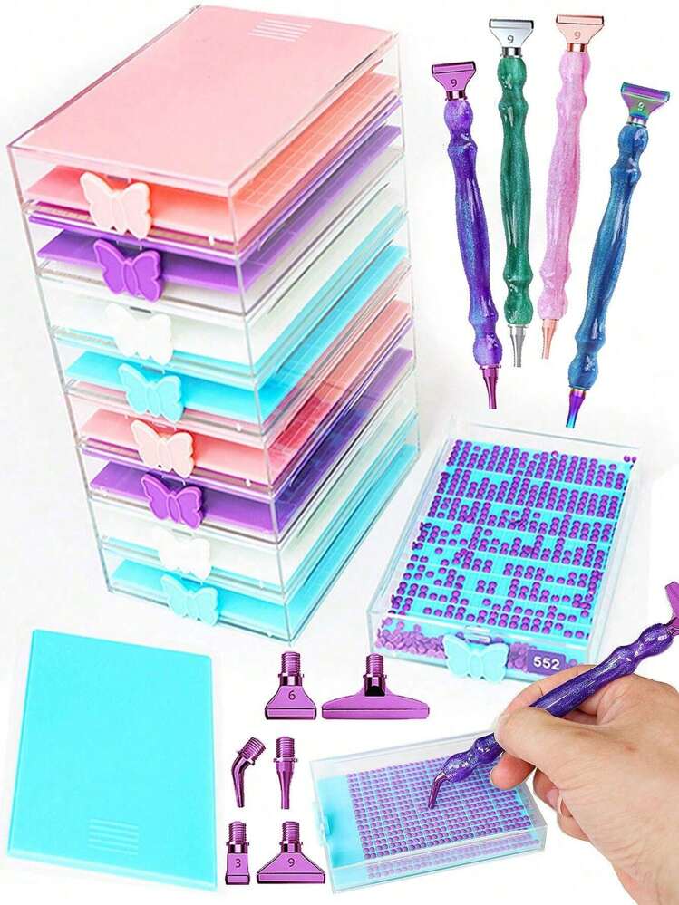 ダイヤモンドアート トレイセット 新品 引き出し式ドリルトレイ
