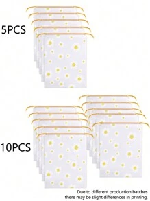 2/5/10个装透明塑料收纳袋，便携式旅行鞋袋，防水鞋袋，抽绳鞋袋整理器，男女通用 - 卡通旅行收纳抽绳鞋袋鞋套防尘女式打包袋旅行必备邮轮必备度假必备