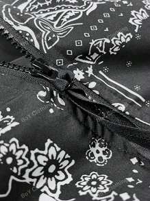 Women's Jacket With Letter Print And Contrast Color Coat Suitable For Spring And Autumn