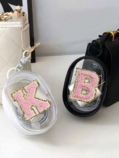 1 个便携式 PVC 数据线充电器收纳盒，方便日常使用和旅行，透明，带有电线整理器和耳机收纳，非常适合手机配件移动电源旅行包便携式充电器充电器盒学校大学返校耳机盒线包电子包宿舍线整理器家庭露营