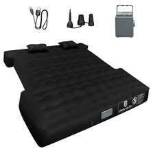Umbrauto Truck Bed Inflatable Air Mattress For 5.5'-5.8' Full Size Pickup Truck Tent Air Beds With Built-In Rechargeable Electric Air Pump For Outdoor Camping - 黑色 - 查看 1