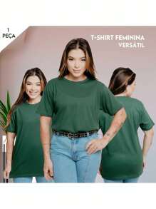 Women T-Shirts - Màu xanh lá cây đậm - Xem 5