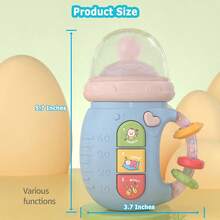 1pc Electric Pacifier Bottle Teething Toy With Lights, Sounds & Bilingual Pronunciation For Early Learning & Baby Development, Birthday Gift - Multicolor - View 6