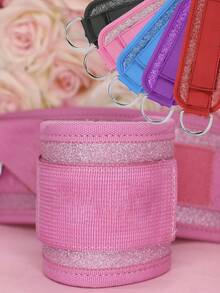1 pieza Correas de tobillo de patada de máquina de cable para accesorio de puño de entrenamiento de glúteo de gimnasio en casa con correas de pierna ajustables y acolchado de neopreno - Rosa - Ver 7
