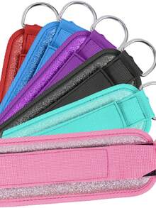 1 pieza Correas de tobillo de patada de máquina de cable para accesorio de puño de entrenamiento de glúteo de gimnasio en casa con correas de pierna ajustables y acolchado de neopreno - Rosa - Ver 8