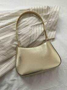 Bolsa Feminina Baguete Bolsa Minimalista Vintage de Ombro