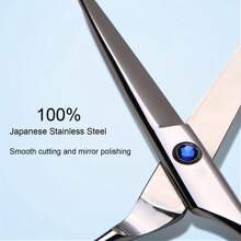 KIM JONG YI Hair Cutting Scissors Shears Professional Barber  6.5 Inch Hairdressing Regular Scissor Salon Razor Edge Hair Cutting Shear Japanese Stainless Steel With Detachable Finger Inserts, Hair Tools, Hair Products And Accessories For Barber Salon Beauty Travel Essentials