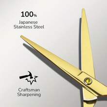 KIM JONG YI Hair Cutting Scissors Shears Professional Barber  6.5 Inch Hairdressing Regular Scissor Salon Razor Edge Hair Cutting Shear Japanese Stainless Steel With Detachable Finger Inserts, Hair Tools, Hair Products And Accessories For Barber Salon Beauty Travel Essentials