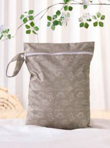 1PC Waterproof Washable Wet Bag For Travel, Stroller, Daycare, Baby Diapers, Yoga, Beach, Pool, Wet Toddler Swimsuits