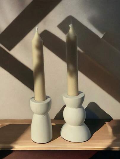 1 件半圆形几何蜡烛模具，沙漏形硅胶模具，适用于 DIY 树脂铸造、工艺品、家居装饰（水泥、石膏、混凝土）