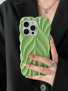 Etui na telefon w kolorze lodów Nowatorska ulga w drzewie Liść Falowanie wody Antypoślizgowa Wytrzymała tylna obudowa z TPU Kompatybilna z iPhonem 15 14 13 12 11 XR Pro Max Plus