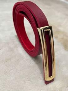 Thin Women's Belt 1.3cm Wide Ideal For Waist Dresses - Đỏ - Xem 1