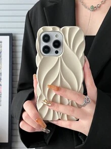 Etui na telefon w kolorze lodów Nowatorska ulga w drzewie Liść Falowanie wody Antypoślizgowa Wytrzymała tylna obudowa z TPU Kompatybilna z iPhonem 15 14 13 12 11 XR Pro Max Plus