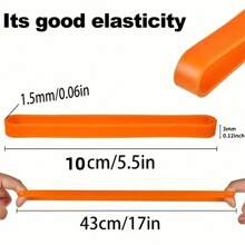 10pcs Of Large Silicone Rubber Bands Elastic Rubber Wrapping Bands Extra Large Rubber Bands For Notebook Office Outdoor Gear Gifts Packing Christmas (Multicolored, Random Colors Mix) School Supplies,Back To School - Multicolor - View 6