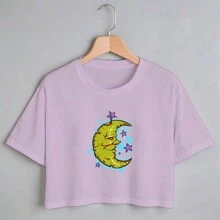 Women T-Shirts - 紫色 - 查看 1