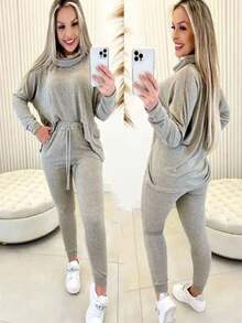 Women Two-Piece Outfits - 淺灰色 - 查看 2