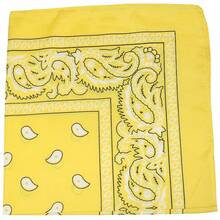 Daydana Daydana 84 Pack Paisley Bandanas 100% Polyester 22x22 Inches Wholesale Lot - 黃色 - 查看 2