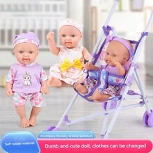 10-Inch Silicone Newborn Realistic Baby Doll Birthday Gift, Reborn Dollhouse Toy For Kids, Festival Gift For Boys And Girls - Multicolor - View 2