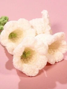 手工編織鈎針百合花鑰匙扣，波西米亞風格創意鑰匙扣，編織百合花鑰匙扣時尚女孩背包吊飾，可愛鑰匙圈袋裝飾扣 - 彩色 - 查看 2