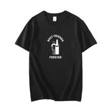Men T-Shirts - 黑色 - 查看 1