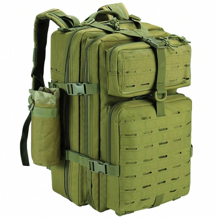 Wojskowy plecak taktyczny Molle Assault Pack Outdoor plecaki turystyczne 45L plecak kempingowy o dużej pojemności do wspinaczki wędkarskiej - Wojskowa Zieleń - Zobacz 1