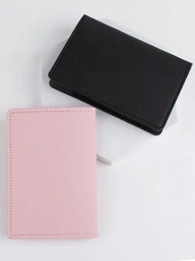 2入組時尚輕便PU皮革情侶旅行套裝，可用於飛行、返校，款式設計簡約時尚且帶有飛機圖案，單色，適用於學生、女士和男士，婚禮、訂婚、假期，護照保護和防盜功能 - 彩色 - 查看 4