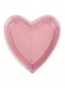 1 pieza Bandeja de joyería de cerámica con forma de corazón, bandeja para anillos, regalo del Día de San Valentín, decoración de bodas para almacenamiento de anillos, collares y pulseras, para guardar bocadillos, frutas y joyas, diseño en forma de corazón, regalo ideal - Multicolor - Ver 8