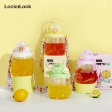 LocknLock Big Belgian 带吸管玻璃杯，大容量 Tritan 水瓶