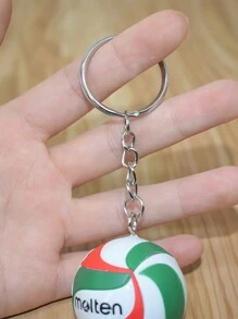 2入組創意排球鍵扣，可愛的小型運動球形鑰匙吊飾，包掛飾，男女禮物，適用於旅行、外出、商務旅行、上學攜帶，非常便利，是送禮的好選擇！ - 彩色 - 查看 4