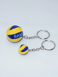 2入組創意排球鍵扣，可愛的小型運動球形鑰匙吊飾，包掛飾，男女禮物，適用於旅行、外出、商務旅行、上學攜帶，非常便利，是送禮的好選擇！ - 彩色 - 查看 7