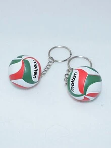 2入組創意排球鍵扣，可愛的小型運動球形鑰匙吊飾，包掛飾，男女禮物，適用於旅行、外出、商務旅行、上學攜帶，非常便利，是送禮的好選擇！ - 彩色 - 查看 6