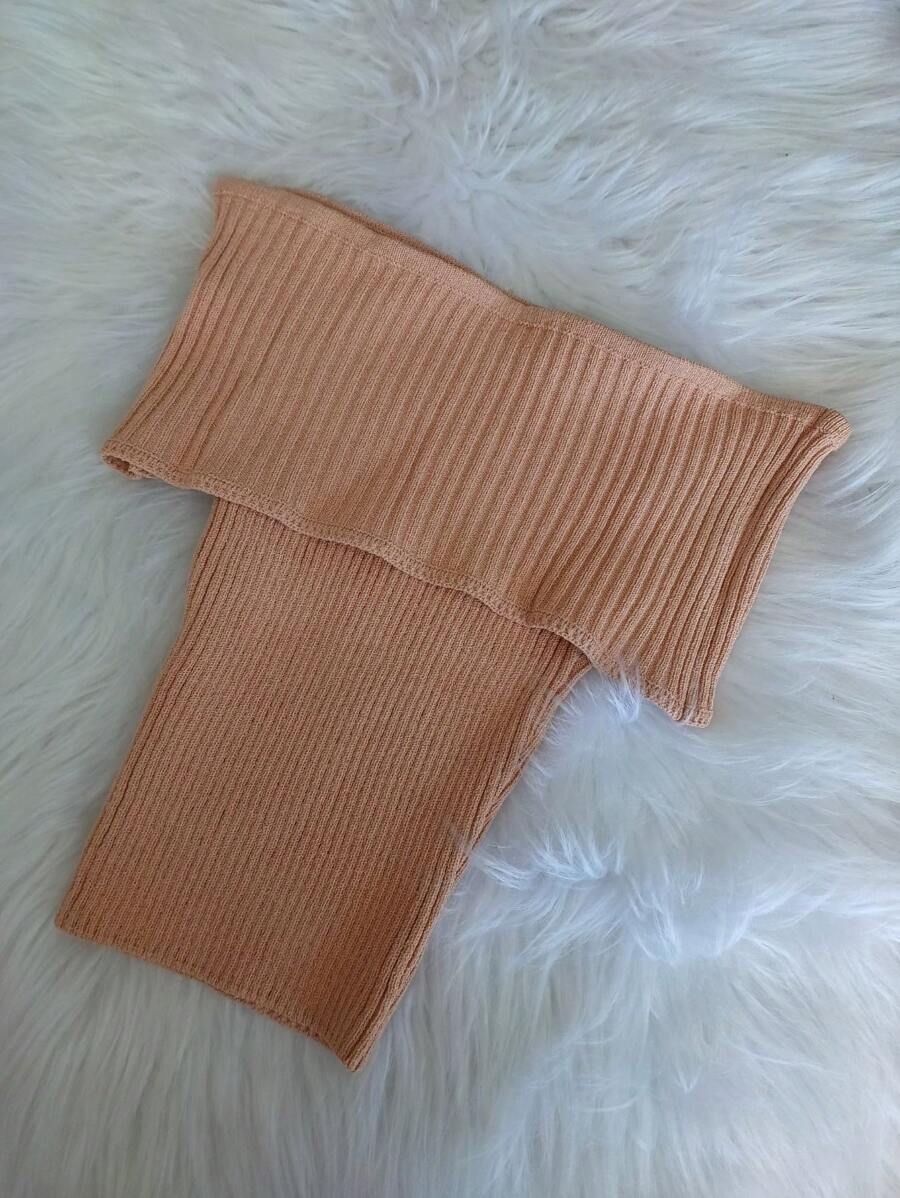 Women Knit Tops - Màu Khaki - Xem 1