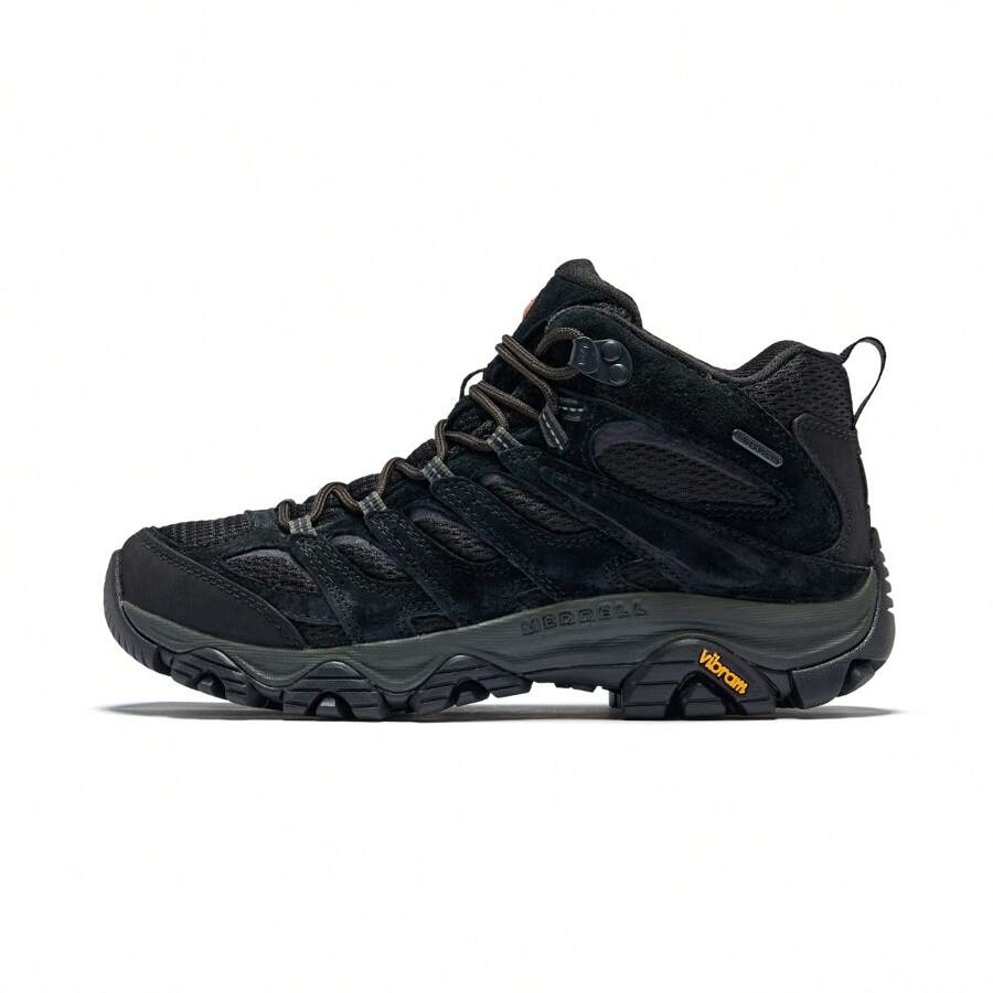 Merrell Zapatos para montañismo y senderismo para hombres, resistentes al agua, con agarre antideslizante para deportes al aire libre - Negro - Ver 1