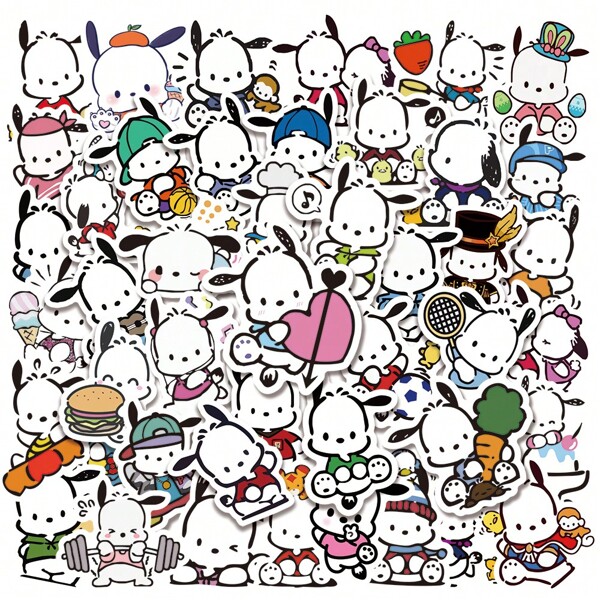 50 PCS Random Cute Stickers, Water Cup Stickers, Notebook Stickers, DIY Handmade Stickers