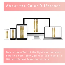 6个闪亮发夹，23.6英寸亮片发饰夹式套装，耐热闪光发夹，女士适用（金色）