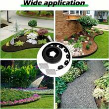 Easy-Install 196.85" Pe Plastic Garden Edging Kit With Solid Anchor Pegs - Durable Lawn Border For Landscape And Grass Separation - Multiple Specifications - View 4